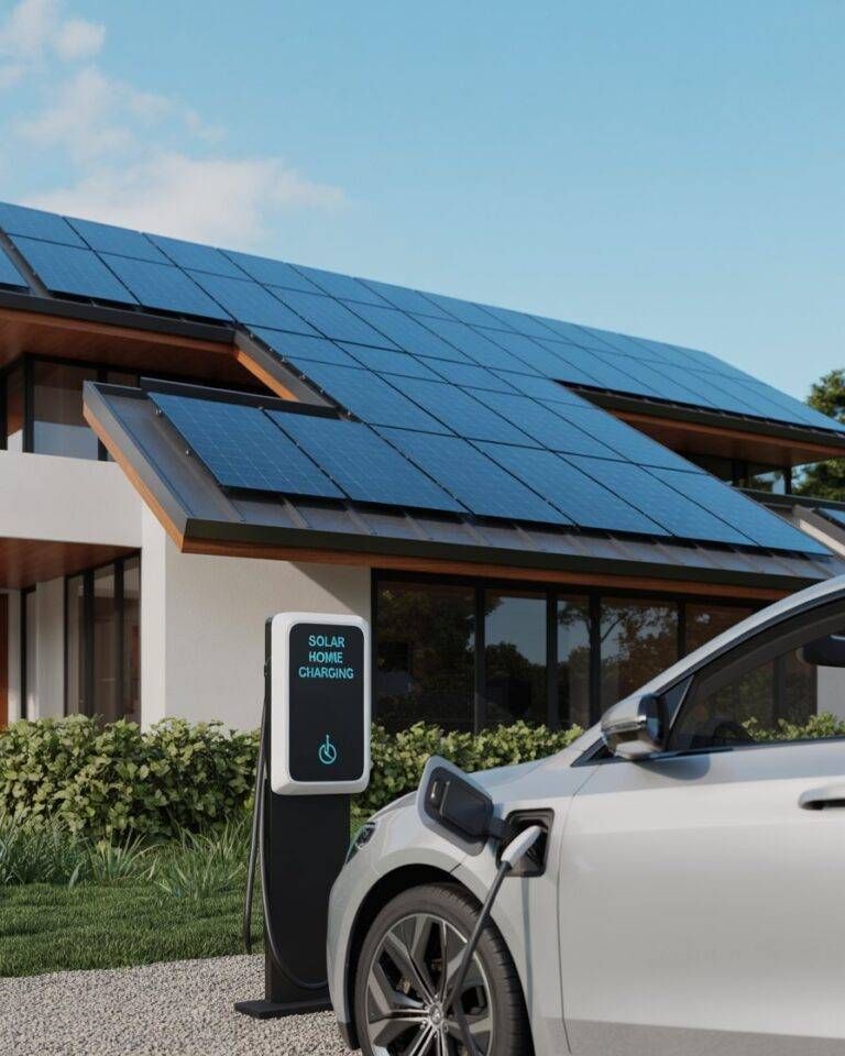Solar-backed EV charging station at an Abuja home