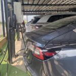 Fleet EV charging station in Abuja with multiple vehicles charging